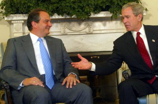 Kosta Kamarmanlis and George Bush