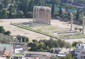 Hadrians Arch and the Temple of Olympia Zeus